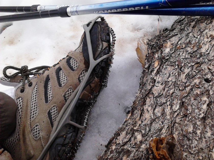 My boot with the nifty YakTrax