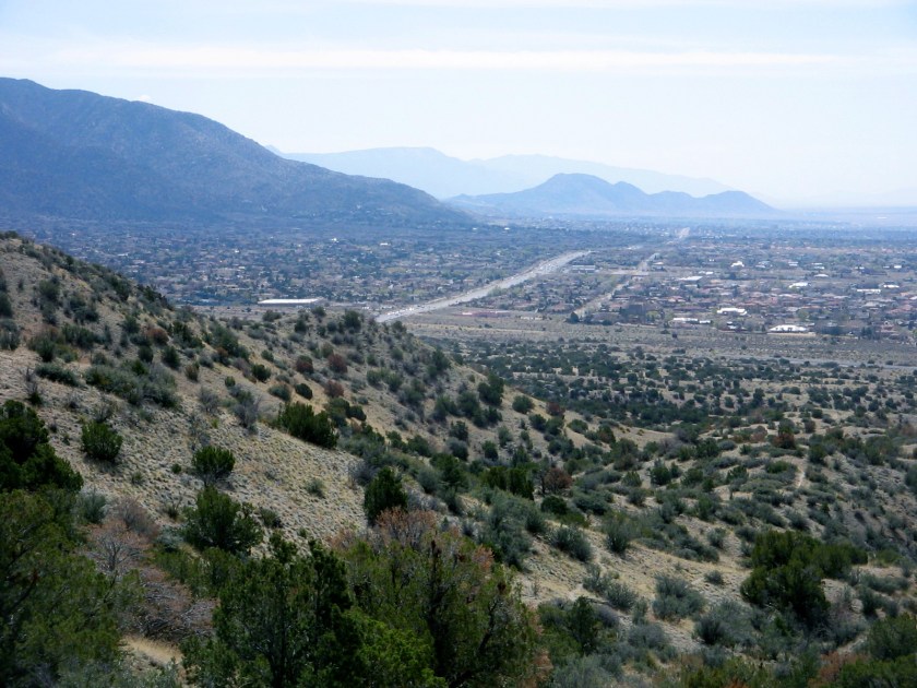 View of Manzano Mountains to the south.