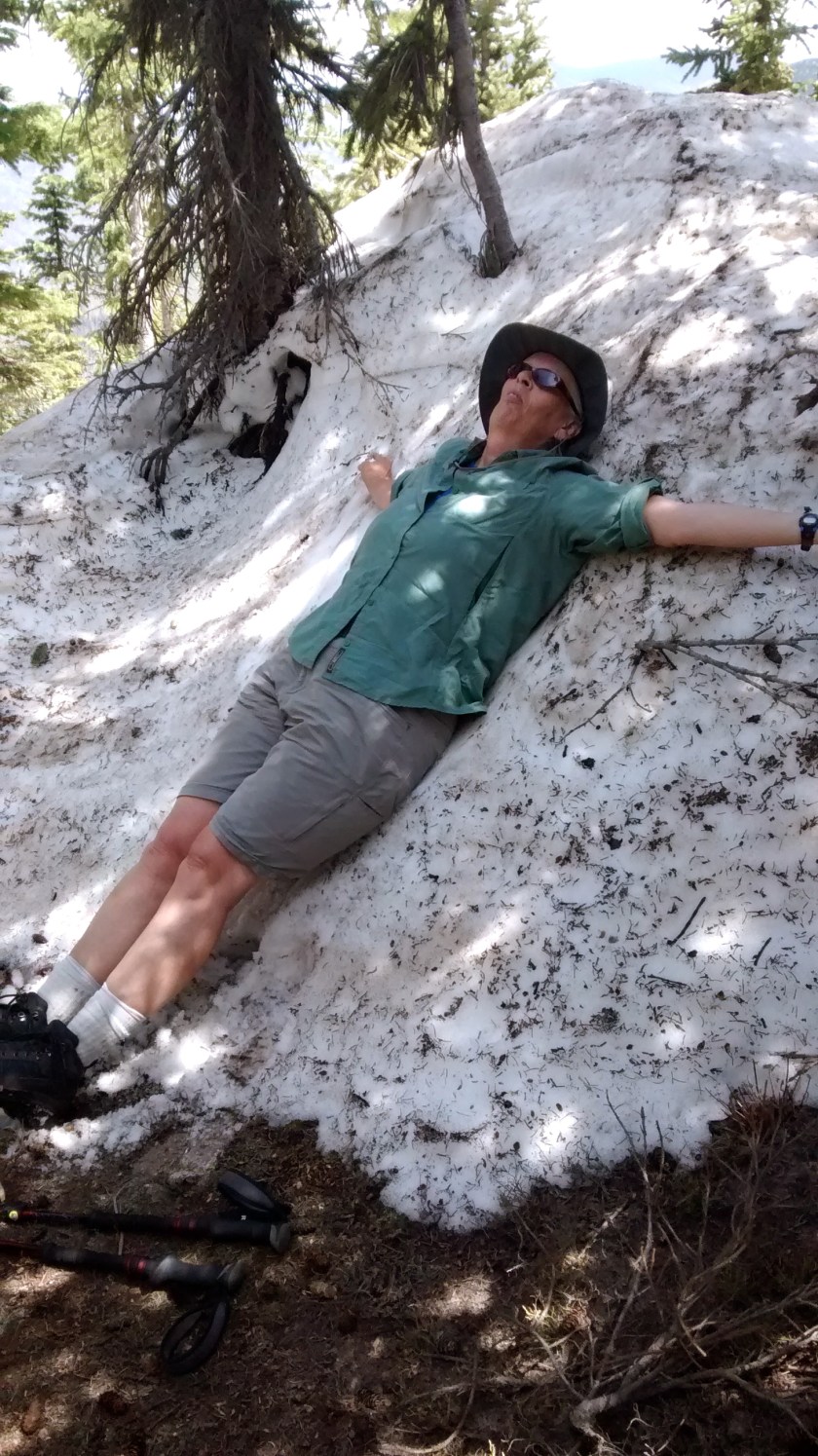 A unique way to cool off your back after a sweaty climb.