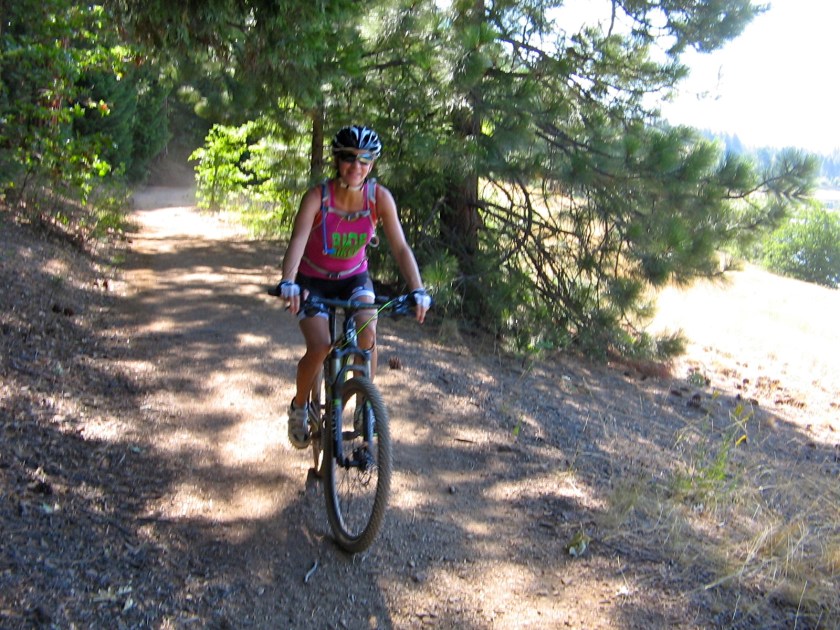 Mountain biking the Lake Siskiyou Trail.