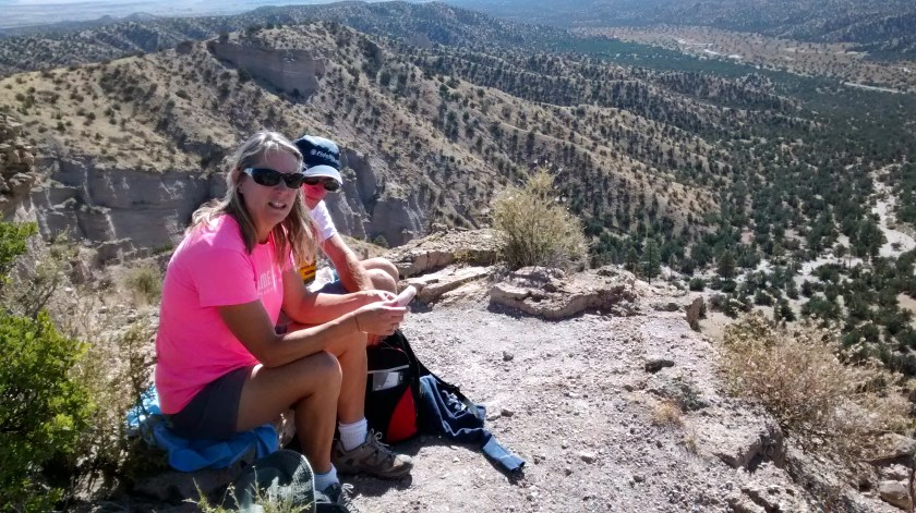 Lunch with friends at the top.