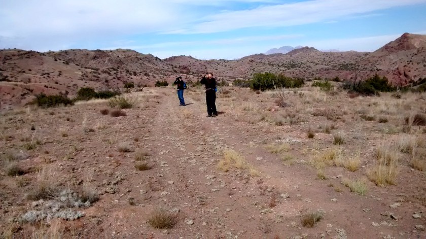 Sue and Lee stopping to look at some birds.