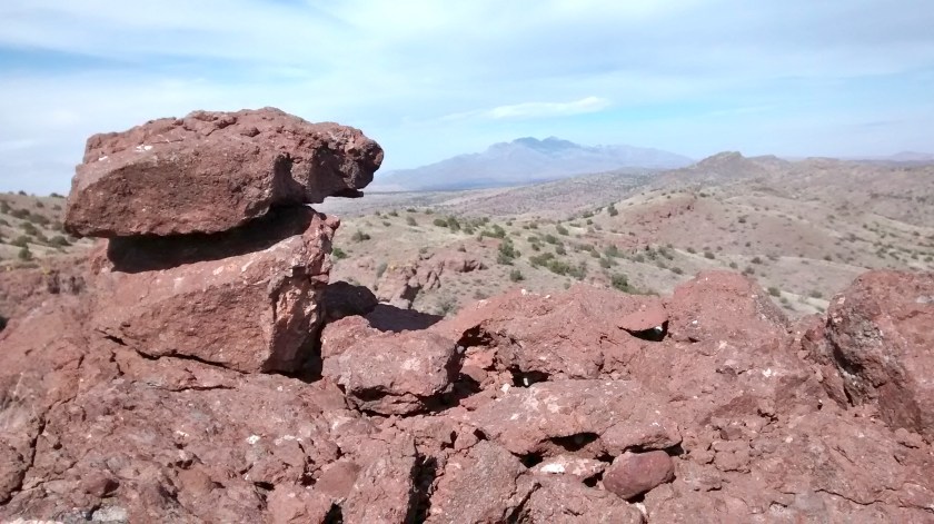 A viewpoint looking north at Ladrone Peak.