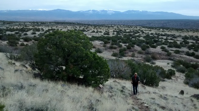 Ascending Otowi Peak.