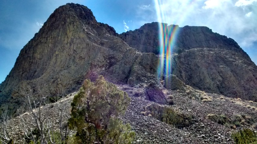 On the east side looking back with interesting effects from the afternoon sun.