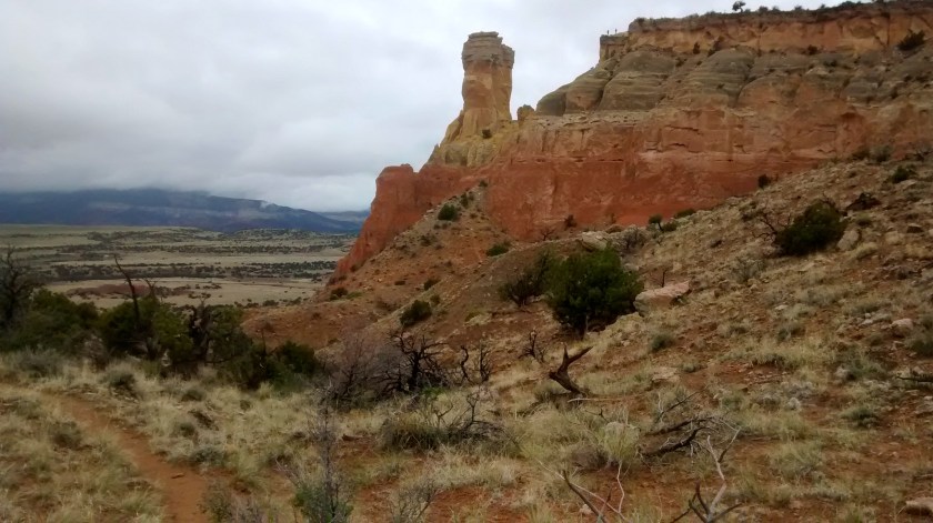 Chimney Rock in the distance.