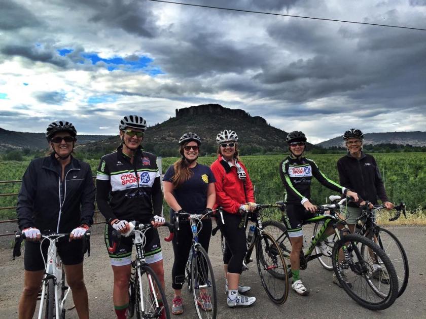 The Tuesday Night Ladies Ride group.