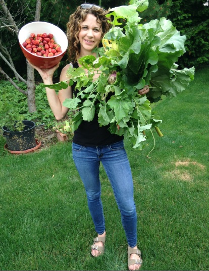 Freshly picked strawberries, rhubarb and turnips. Yum!!