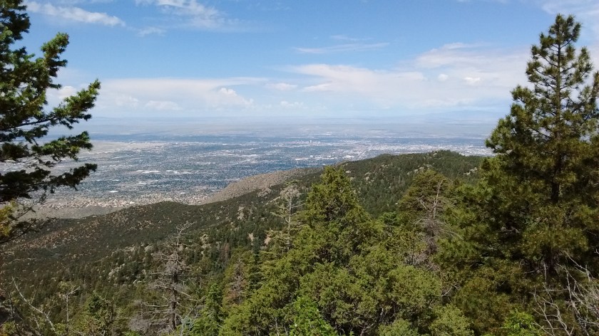 Starting to get high enough for views of the city below.