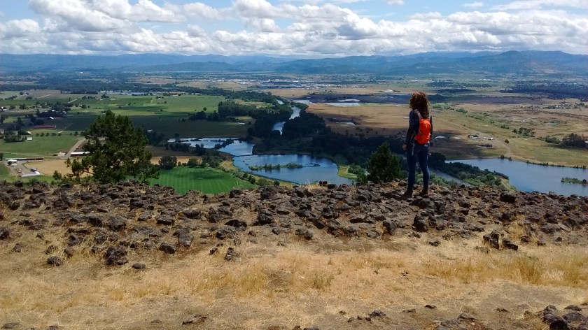 Overlooking Medford from Lower Table Rock.