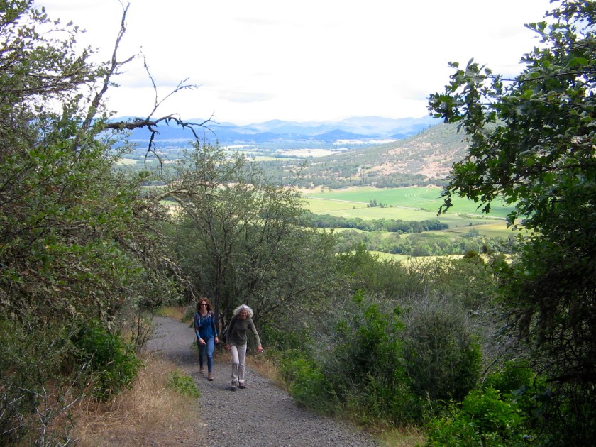 An unusual photo. I didn't think I ever managed to be in front of Ruth on a hike or bike ride.