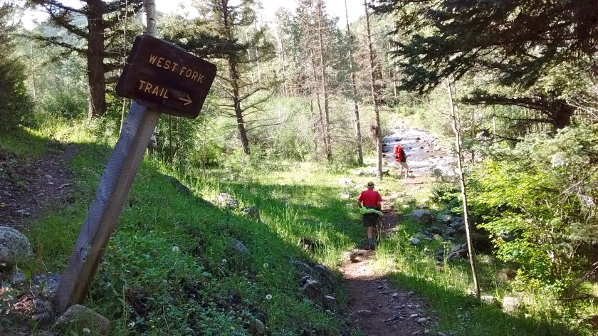 A couple of stream crossings but easier than the one yesterday.