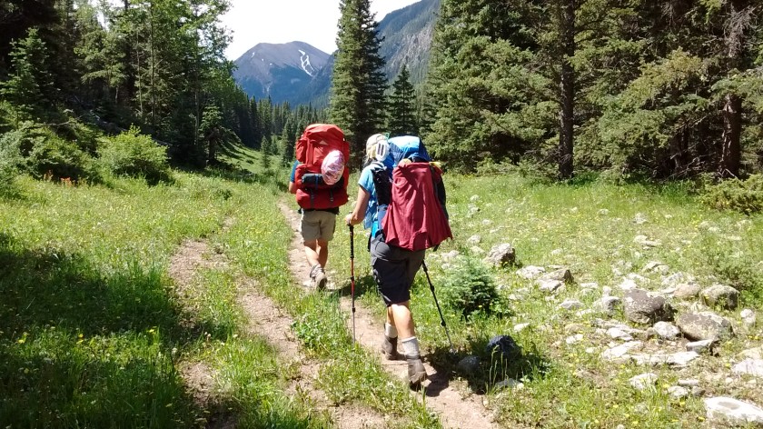 Ken and Sue continue up the trail for the backpacking trip.