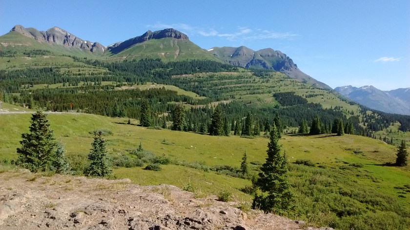 View of Turks Head and Grand Turk from Molas Pass.