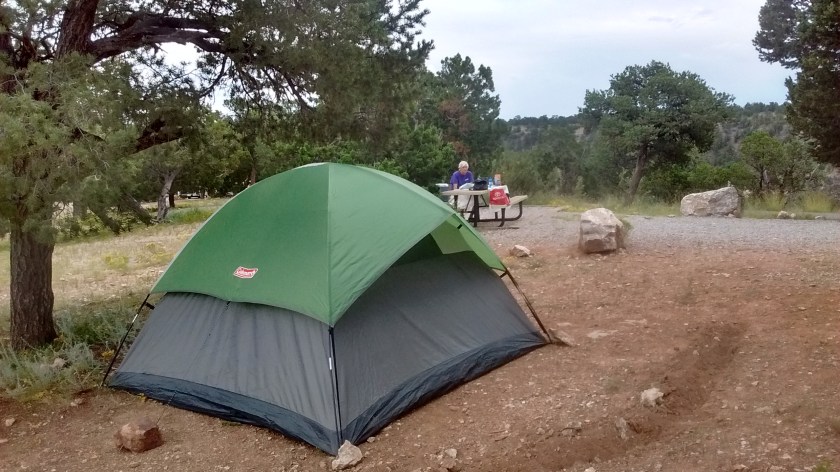 Campsite at Bluewater Lake.