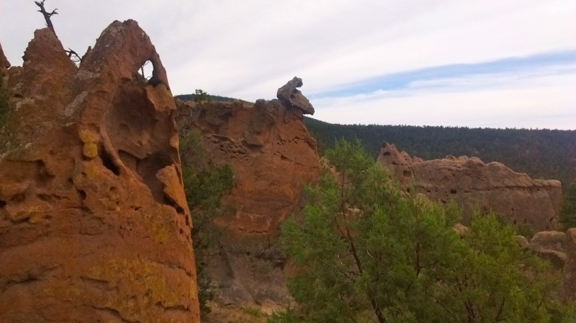 How is that gray rock staying perched up there?