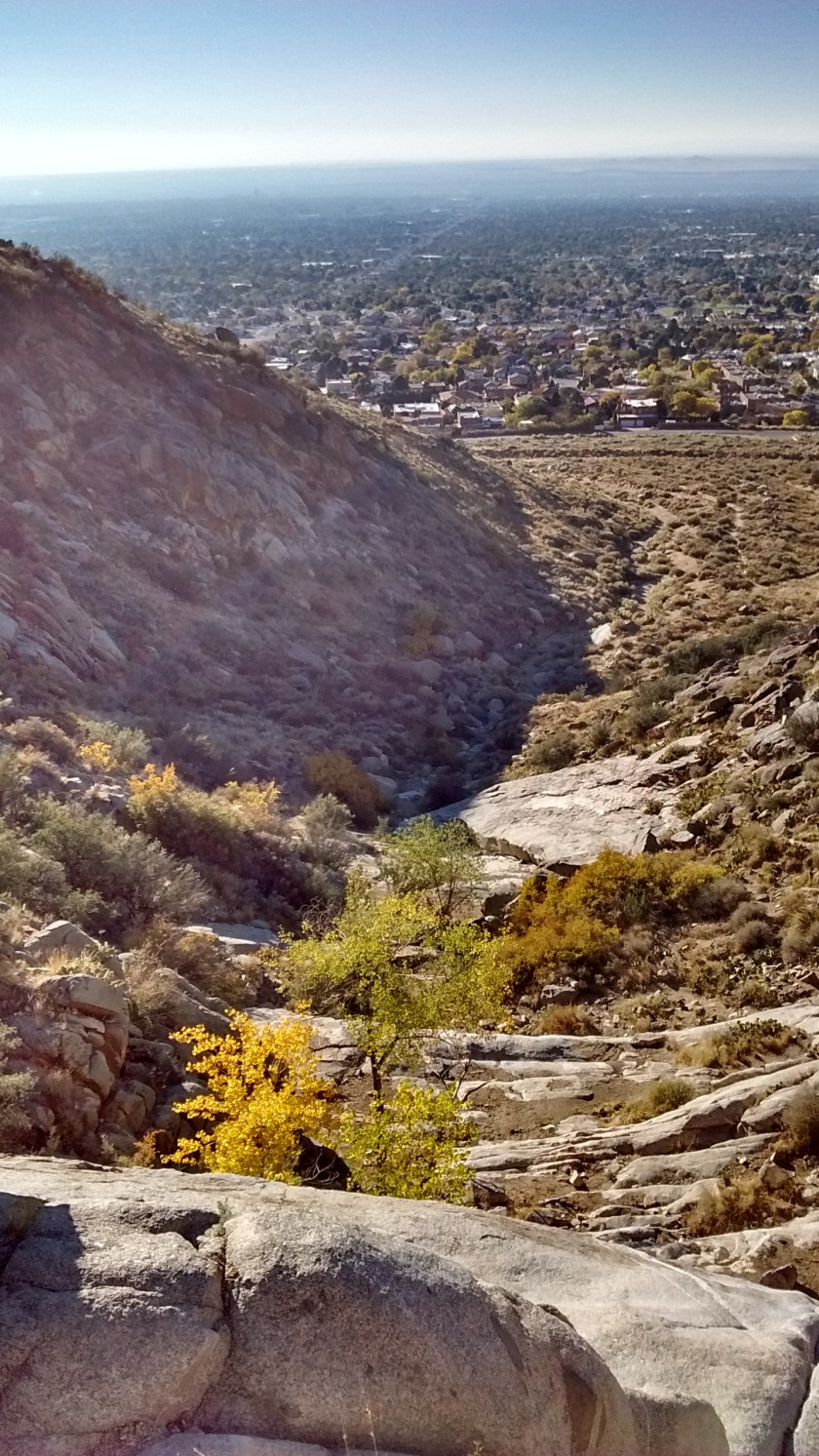 An interesting canyon, but a final obstacle to scramble around before reaching the bottom--and then another mile across the desert.