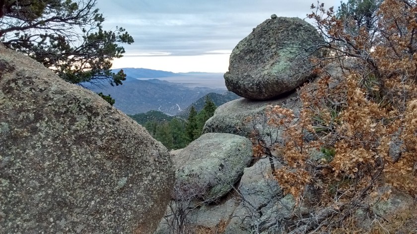 Through those hills but we don't have to go quite as far as the dirt roads in the distance.
