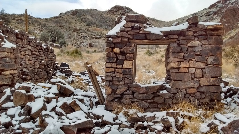 Ruins of an old homestead.
