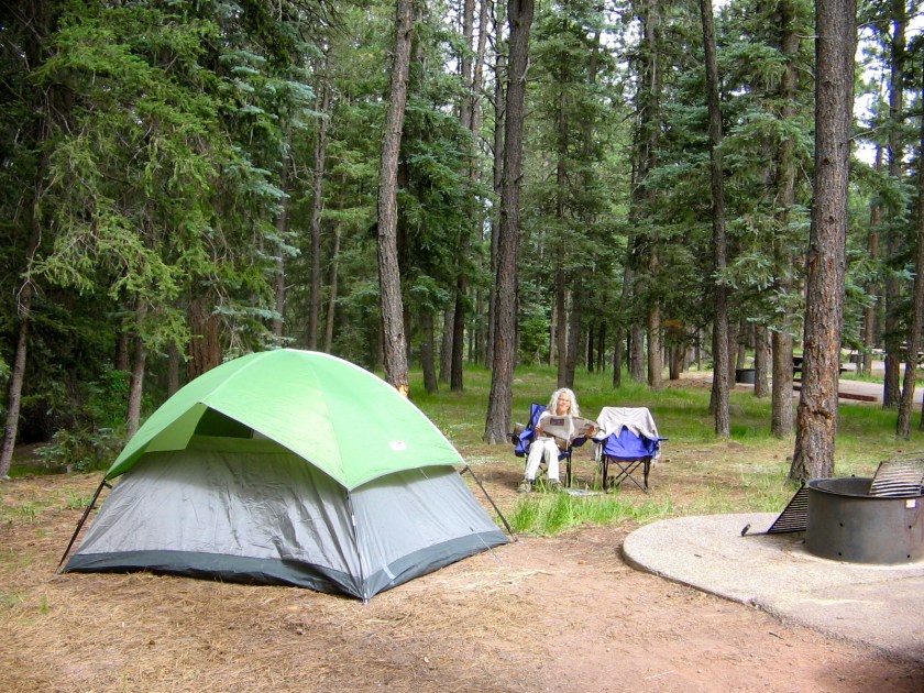 Taking it easy back at camp.