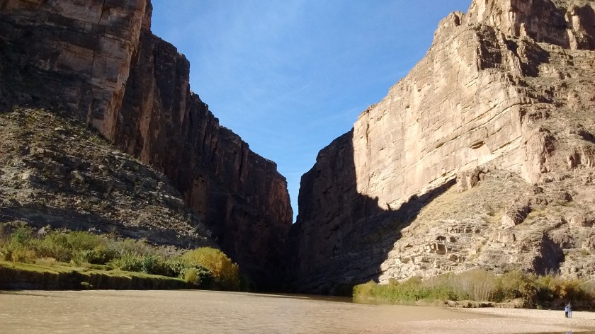 Rio Grande River as it comes out of Santa Elena Canyon.